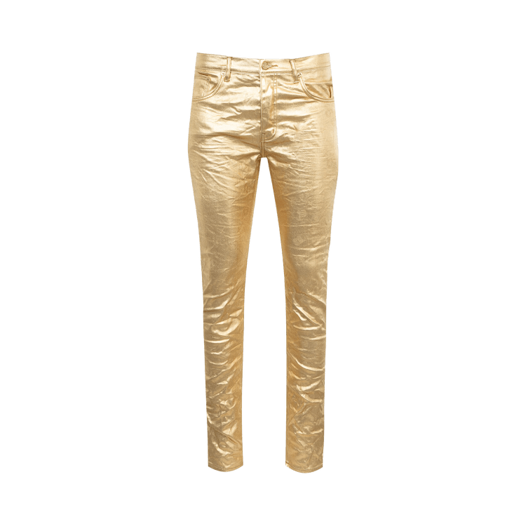 PURPLE BRAND Metallic Monogram Pants "Yellow"