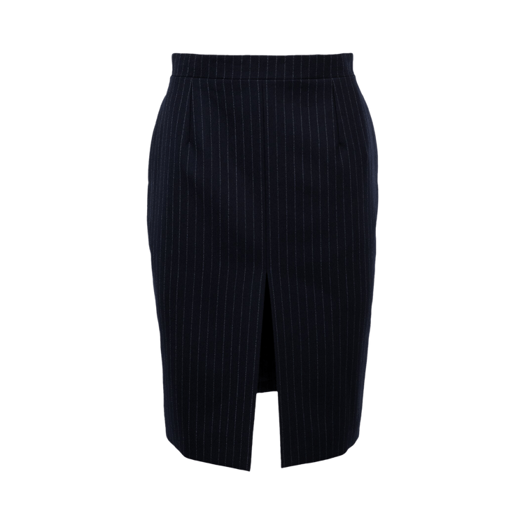 Saint Laurent Striped Pencil Skirt "Navy/White"