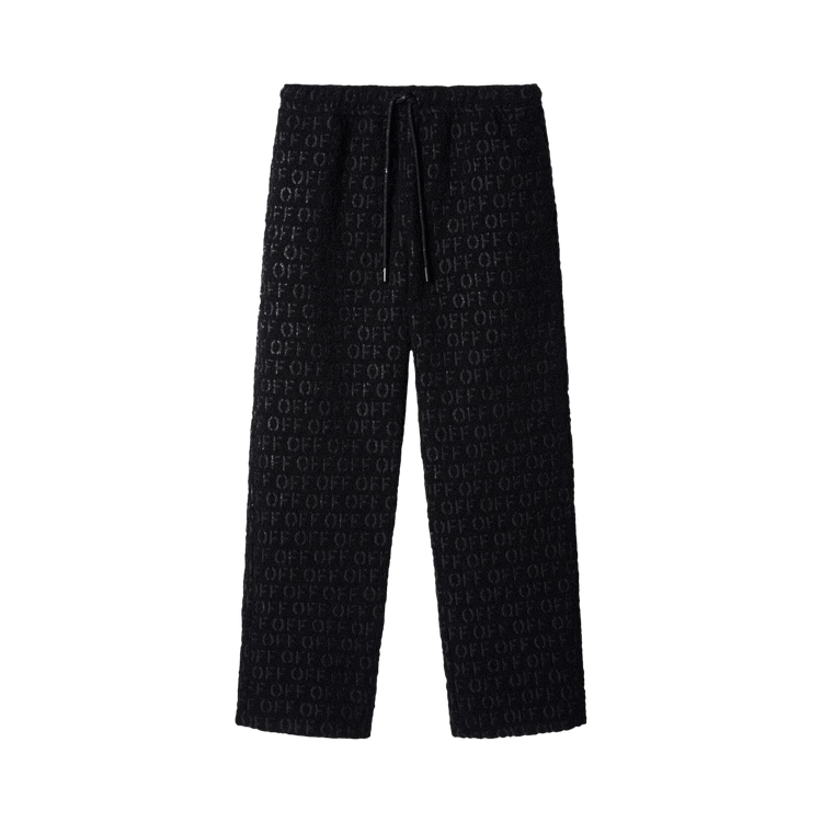 Off-White Off All Over Bouclé Casual Pant "Black"