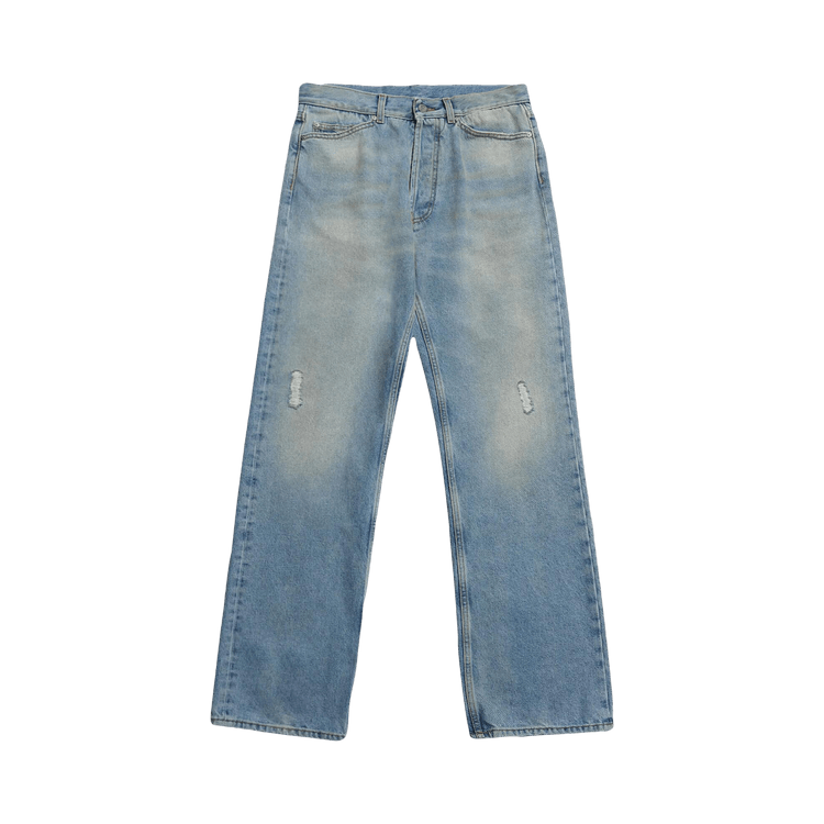 Palm Angels Monogram Loose Denim "Light Blue/Black"
