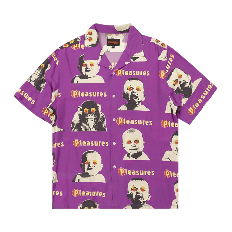 Pleasures Head Button Down "Purple"