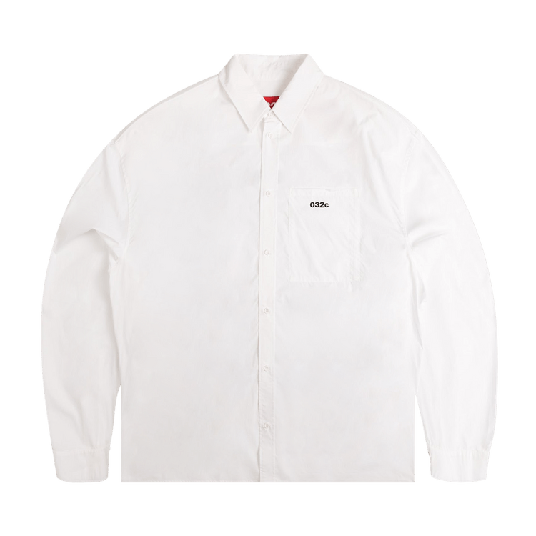 032C Drop Button Up Shirt "White"