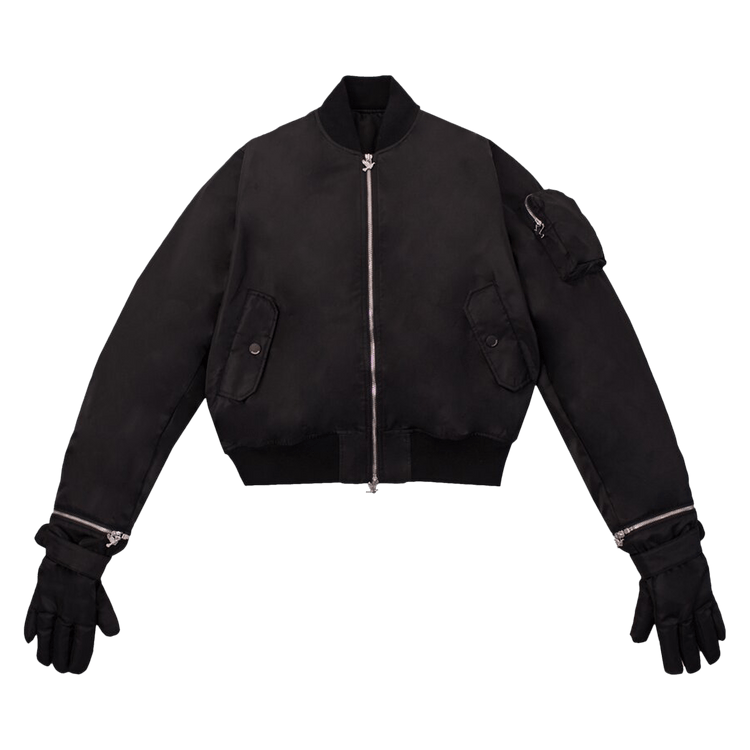 3.PARADIS Detachable Glove Bomber Jacket "Black"
