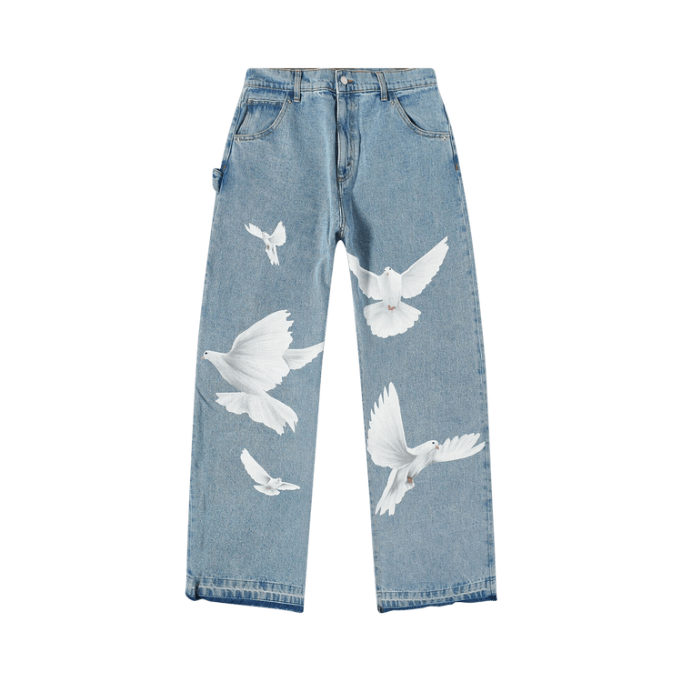 3.PARADIS Freedom Doves Jeans "Washed Blue"