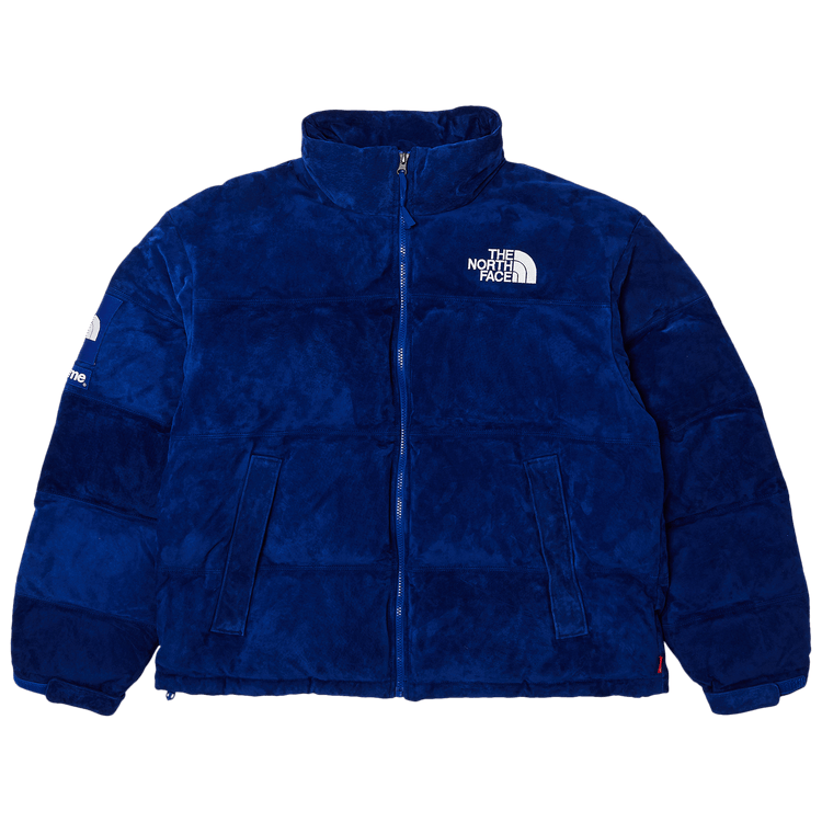 Supreme x The North Face Suede Nuptse Jacket "Blue"