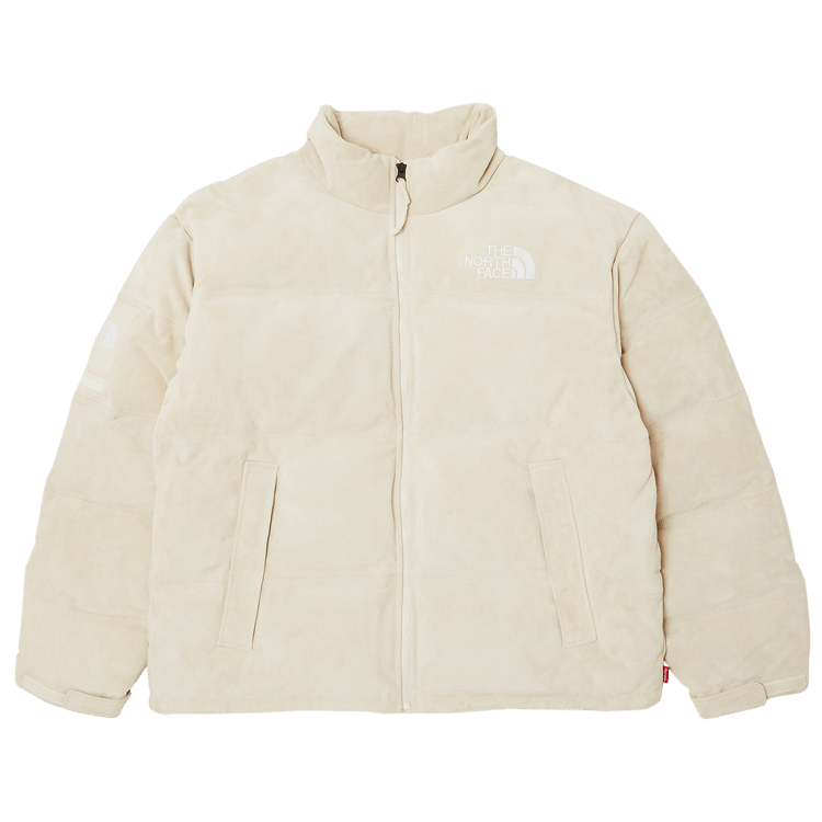 Supreme x The North Face Suede Nuptse Jacket "Stone"