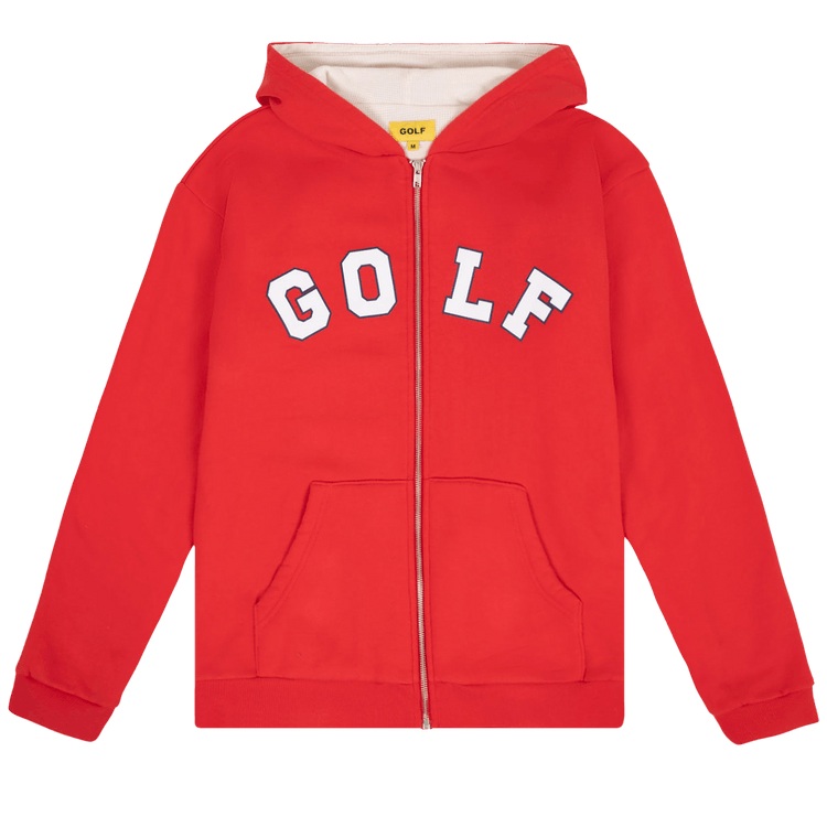 GOLF WANG Thermal Lined Zip Hoodie "Red"