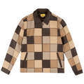 GOLF WANG Leather Patchwork Jacket "Brown Combo"