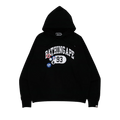 BAPE Badge Motif Loose Fit Pullover Hoodie "Black"