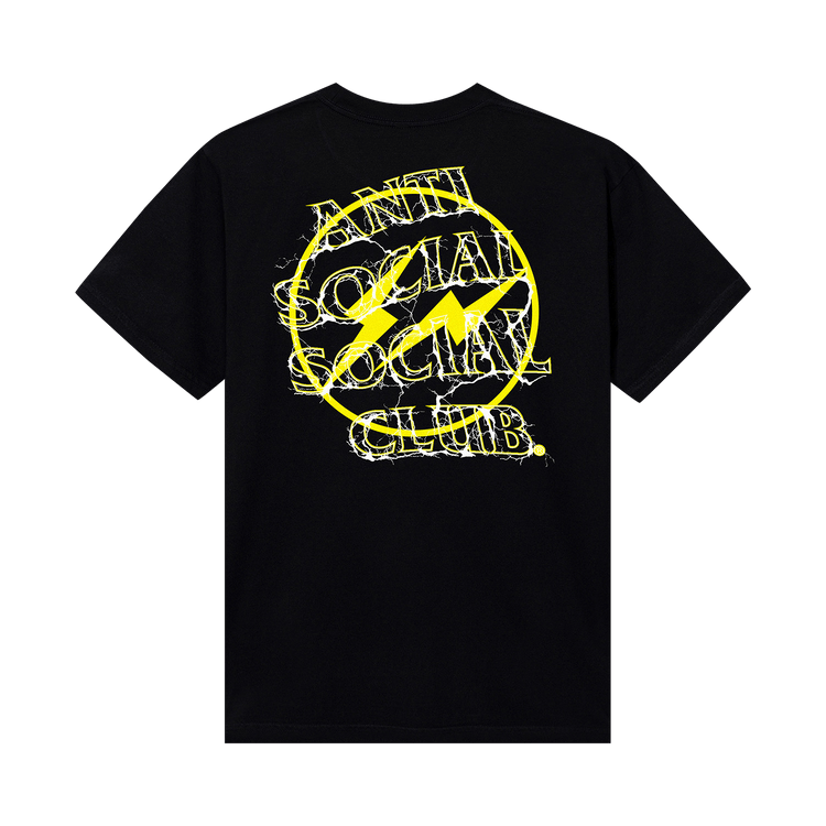 Anti Social Social Club x Fragment Design Bolt Tee "Black/Yellow"
