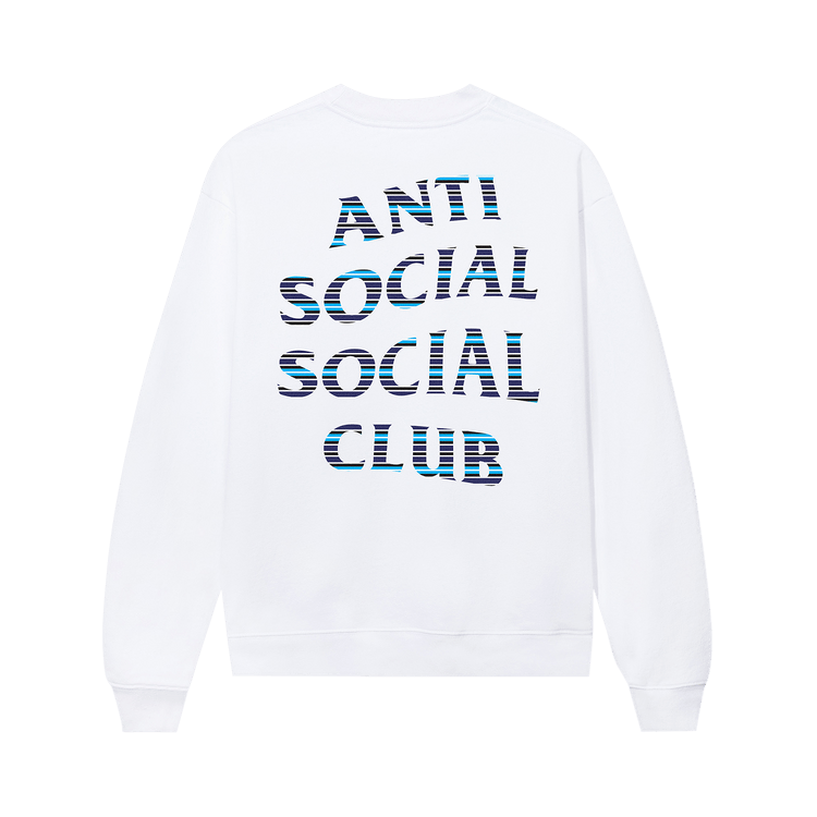 Anti Social Social Club x Fragment Design Logo Crewneck "White/Blue"