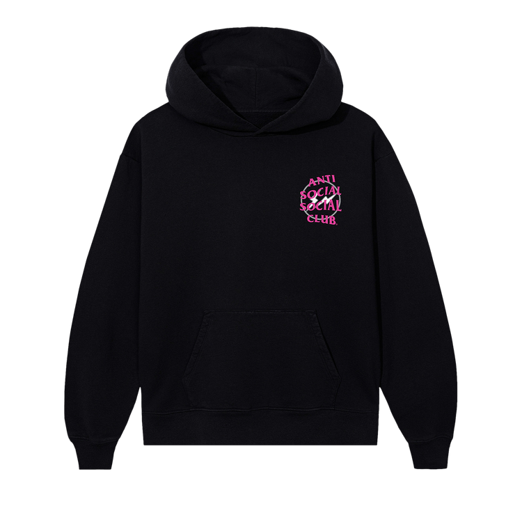 Anti Social Social Club x Fragment Design Half Tone Logo Hoodie "Black/Pink"
