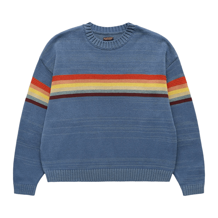 Kapital 5G Knit Rainbow Sweater "Blue"