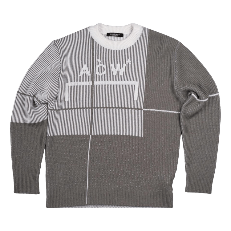 A-Cold-Wall* Grid Knit Crewneck "Mid Grey"