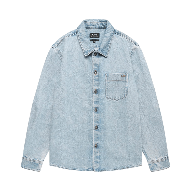 A.P.C. Vittorio Brodee Poitrine Surchemise "Light Blue"