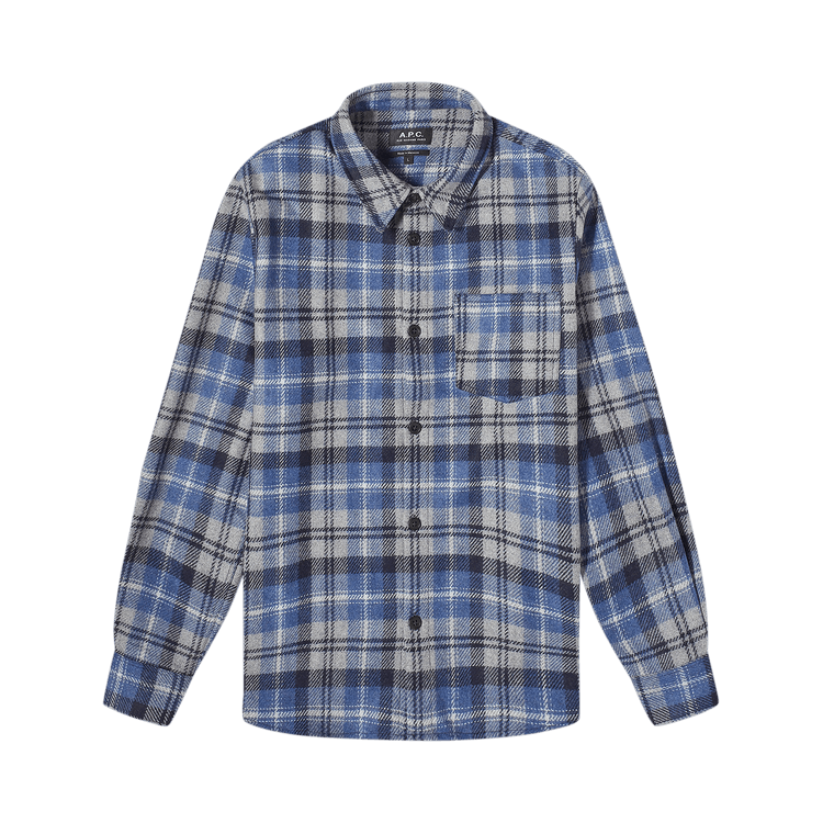 A.P.C. Valerian Check Overshirt "Blue"