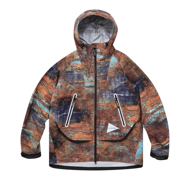 And Wander Pertexprinted Rain Jacket "Multicolor"