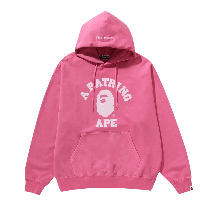 BAPE College Overdye Pullover Hoodie "Pink"