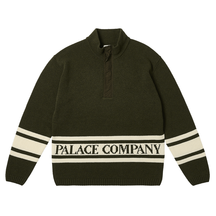 Palace x C.P. Company Funnel Neck Knit "Olive"