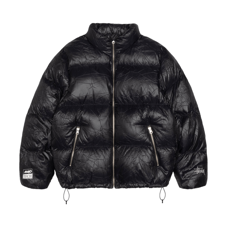Stussy Wrinkled Nylon Down Puffer "Black"