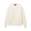 Stussy Fuzzy Lattice Crew Sweater "Ivory"