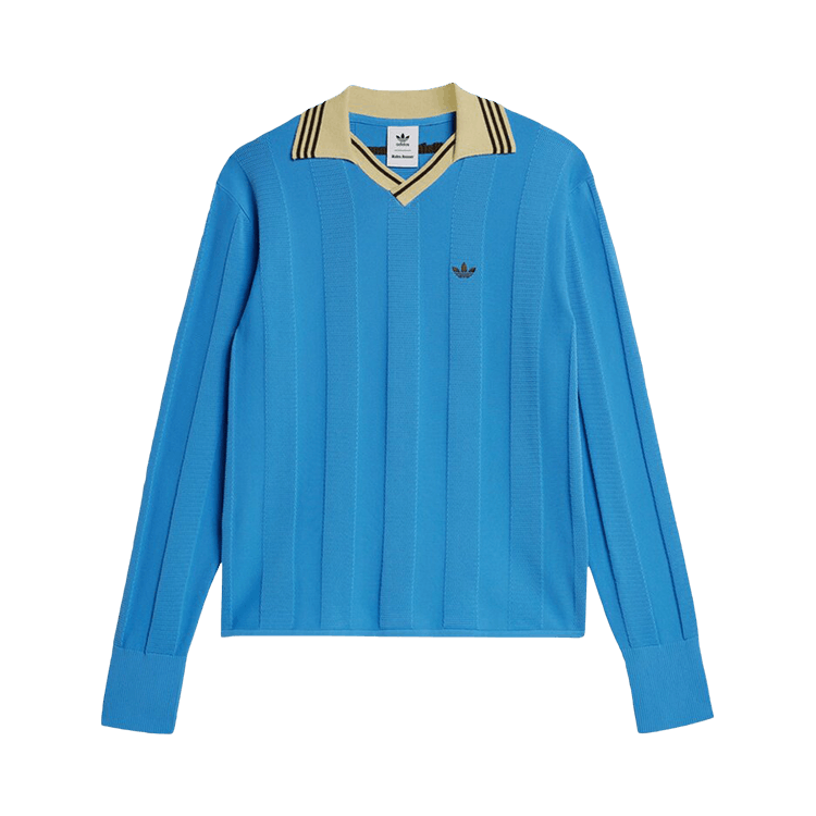 adidas x Wales Bonner Knit Long-Sleeve Football Tee "Lucky Blue"