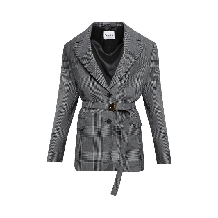 Miu Miu Chevron Double Breasted Jacket "Grey"