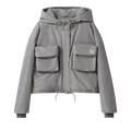 Miu Miu Technical Fabric Blouson "Lead Grey"