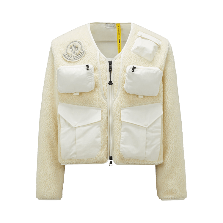 Moncler Genius x Pharrell Williams Padded Teddy Cardigan "White"