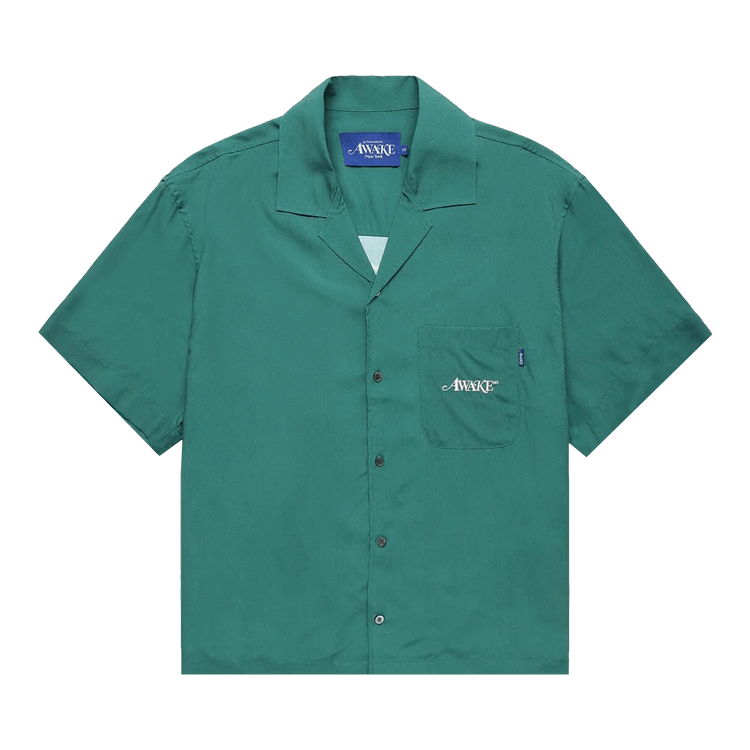 Awake NY Dice Printed Rayon Camp Shirt "Jade"