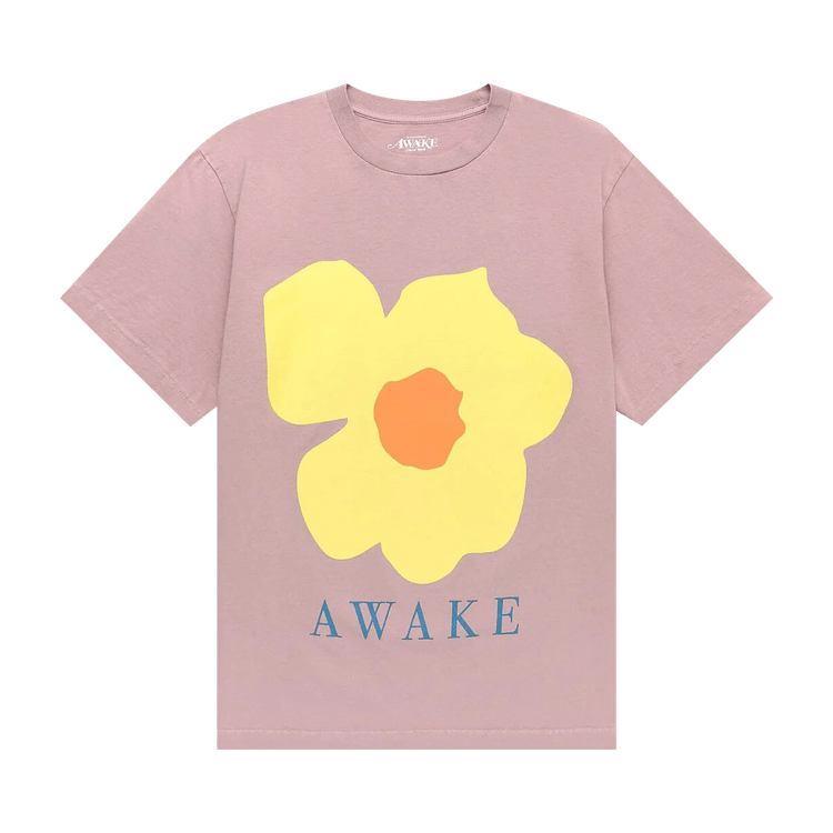 Awake NY Floral Printed T-Shirt "Pale Mauve"