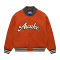 Awake NY Melton Logo Varsity Jacket "Rust"
