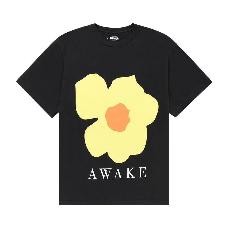 Awake NY Floral Printed T-Shirt "Charcoal"