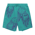 Awake NY Dice Print Sweatshorts "Teal/Purple"