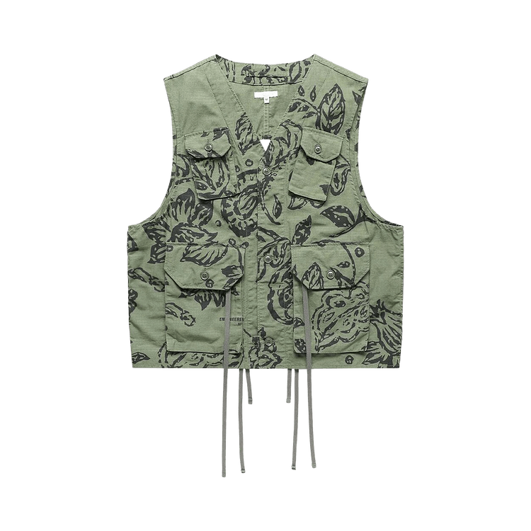 Engineered Garments C-1 Vest "Olive/Floral"