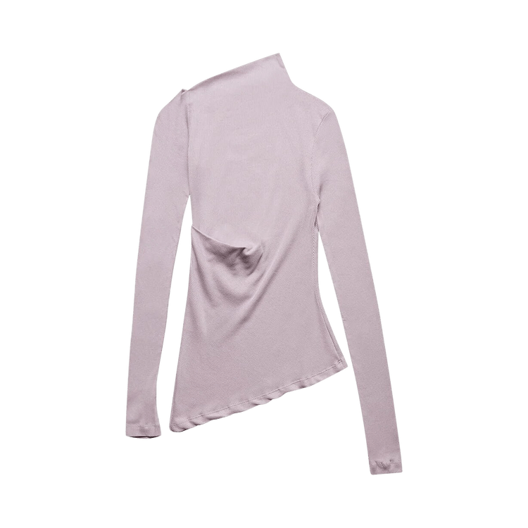 Helmut Lang Rib Asym Long-Sleeve Base Dou "Wisteria"