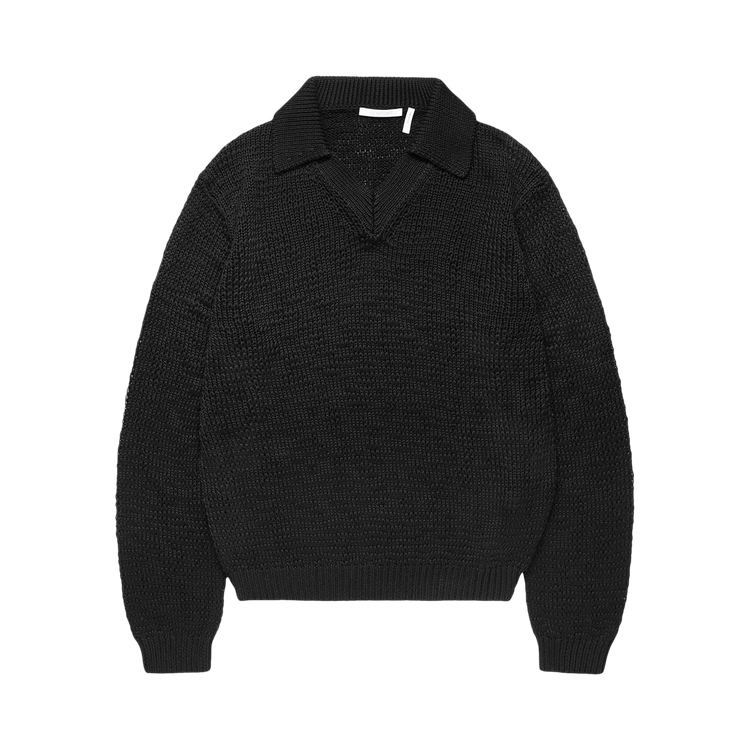 Helmut Lang Cotton Polo Sweater "Black"
