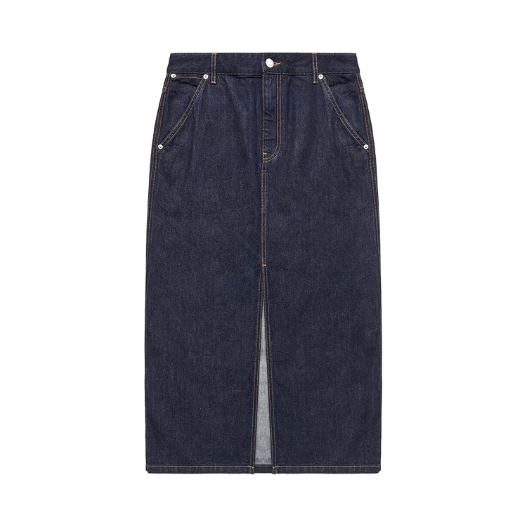 Helmut Lang Slit Denim Midi Skirt "Indigo Rinse"