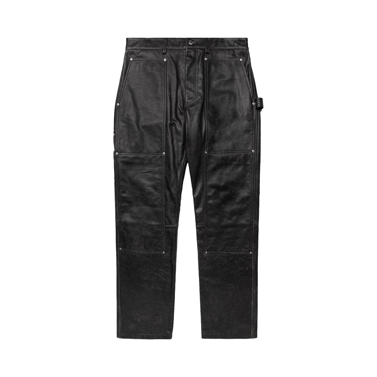 Helmut Lang Leather Carpenter Pants "Black"