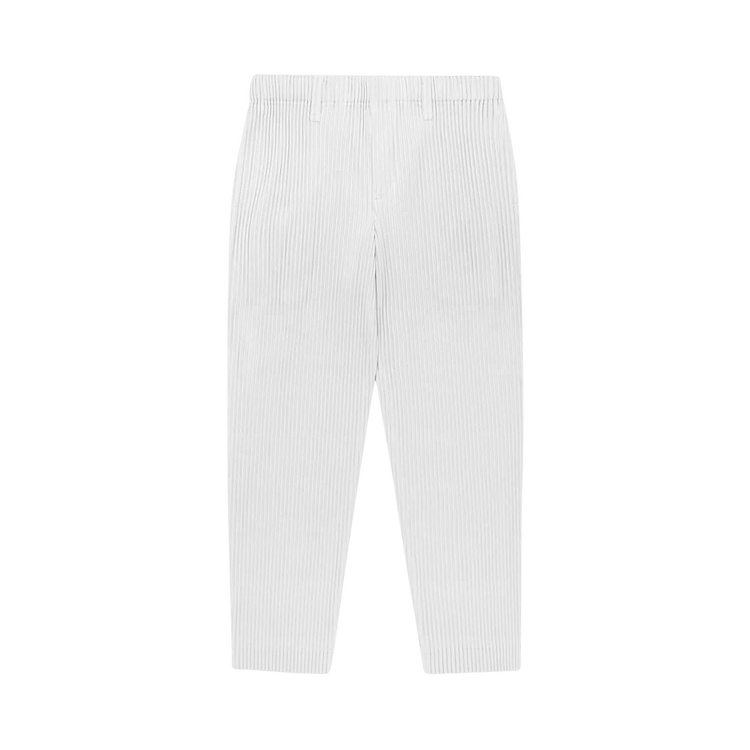 Homme Plissé Issey Miyake Basics Tapered Trousers "Light Grey"