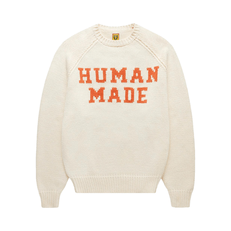 Human Made Bear Raglan Knit Sweater "White"