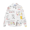 Junya Watanabe Basquiat Illustration Shirt "White/Black/Yellow/Red"