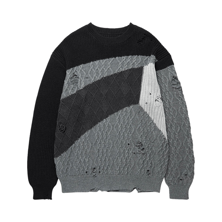 Neighborhood Patchwork Sweater "Black"