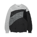 Neighborhood Patchwork Sweater "Grey"