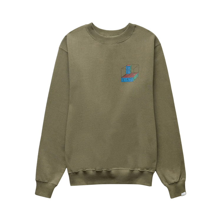 thisisneverthat Cube Crewneck "Olive"