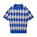 thisisneverthat Argyle Short-Sleeve Knit Polo "Blue"