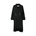 Tao Comme des Garçons Reversible Ruffle Coat "Black"