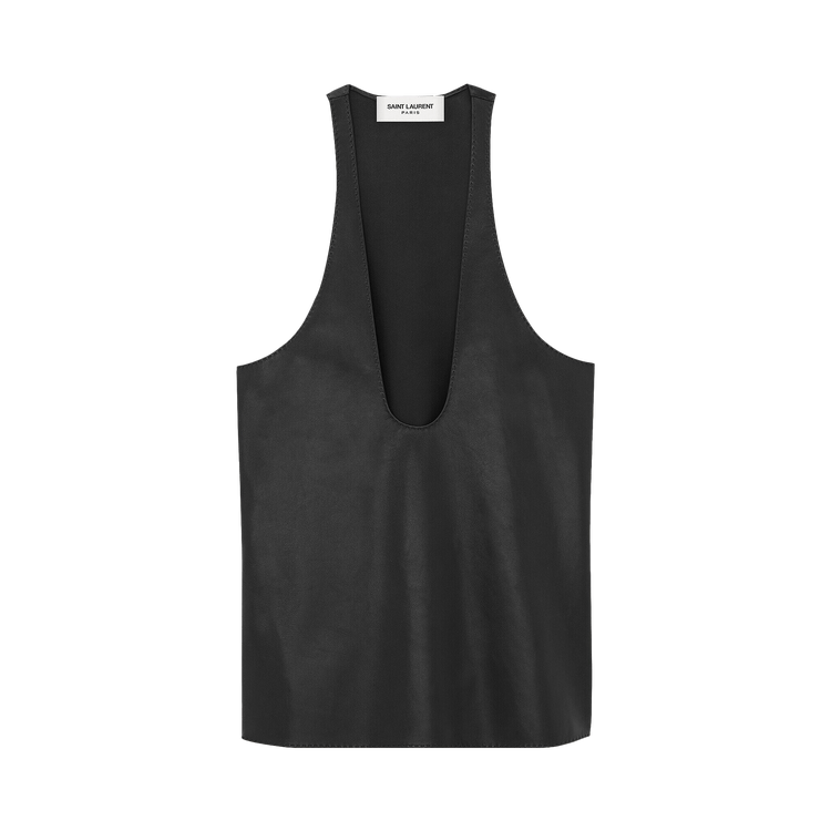 Saint Laurent Deep U Neck Sleeveless Tank Top "Black"