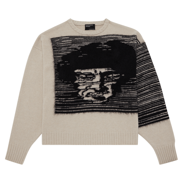 Enfants Riches Déprimés October All Over Crewneck Sweater "Oat/Black"
