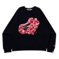 BAPE ABC Camo Patch Relaxed Fit Crewneck "Navy"